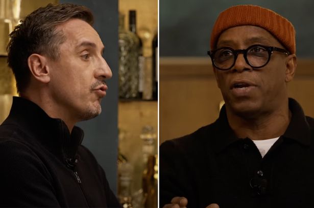 Gary Neville can’t resist firing back at Ian Wright after Arsenal defence
