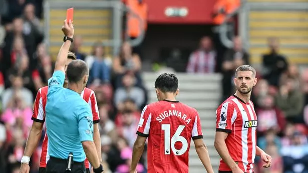 Southampton captain banned for calling officials ‘c****’ after Man Utd red card