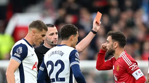 Man Utd learn Bruno Fernandes fate after appealing captain’s red card in Tottenham drubbing