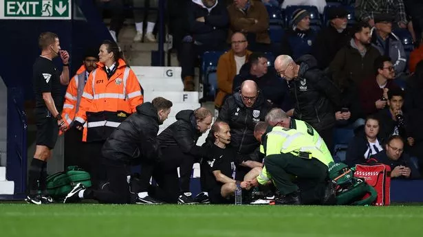 Linesman carried off at West Brom after game paused due to medical incident