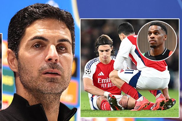 Arsenal injury news for Liverpool clash including Saka, Odegaard and Calafiori updates