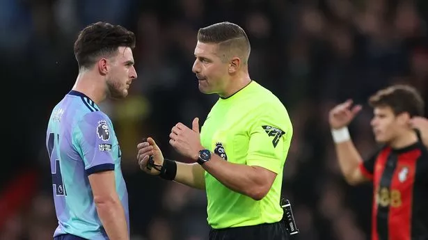 What Declan Rice said to referee vs Bournemouth as Arsenal star bemoans decision