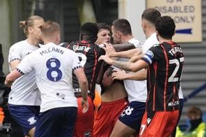 Soccer player in England’s second division suspended for biting opponent during ill-tempered game