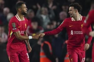 Liverpool beats Brighton 3-2 to advance to quarterfinals in English League Cup title defense