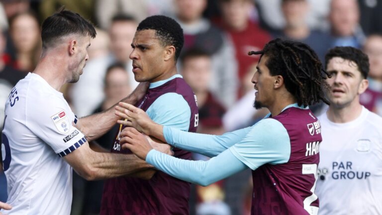 Tempers flare in controversial draw between Burnley & Preston