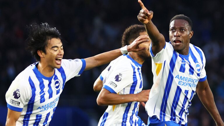 Brighton win five-goal thriller as Spurs suffer second-half collapse