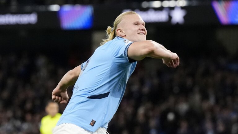 Man City break Champions League record after classy Haaland double