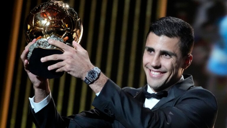 Rodri, Bonmati win Ballon d’Or awards as Vinicius Jr vents frustration