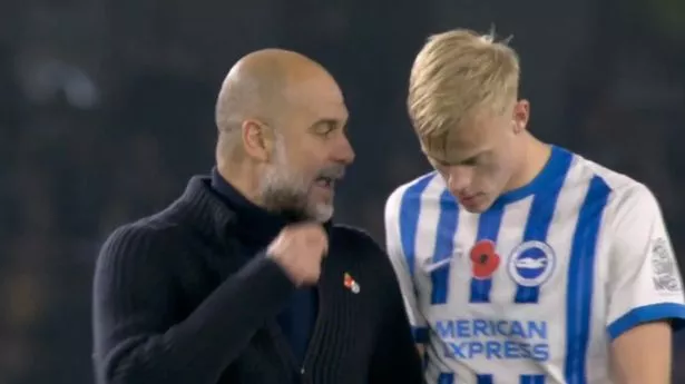 Pep Guardiola reveals exactly what he told Brighton star after angry Erling Haaland bust-up