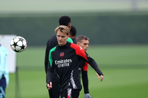 Arsenal handed timely injury boost with captain Martin Odegaard BACK in training