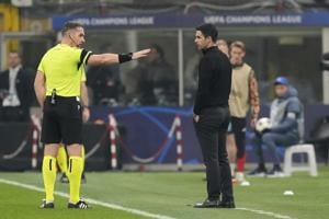 Mikel Arteta angered by two penalty calls in Arsenal loss at Inter