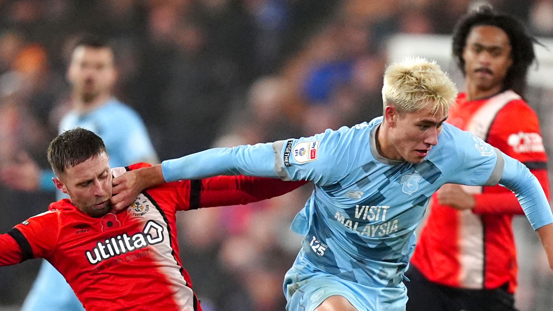 Luton beat Cardiff to move out of bottom three