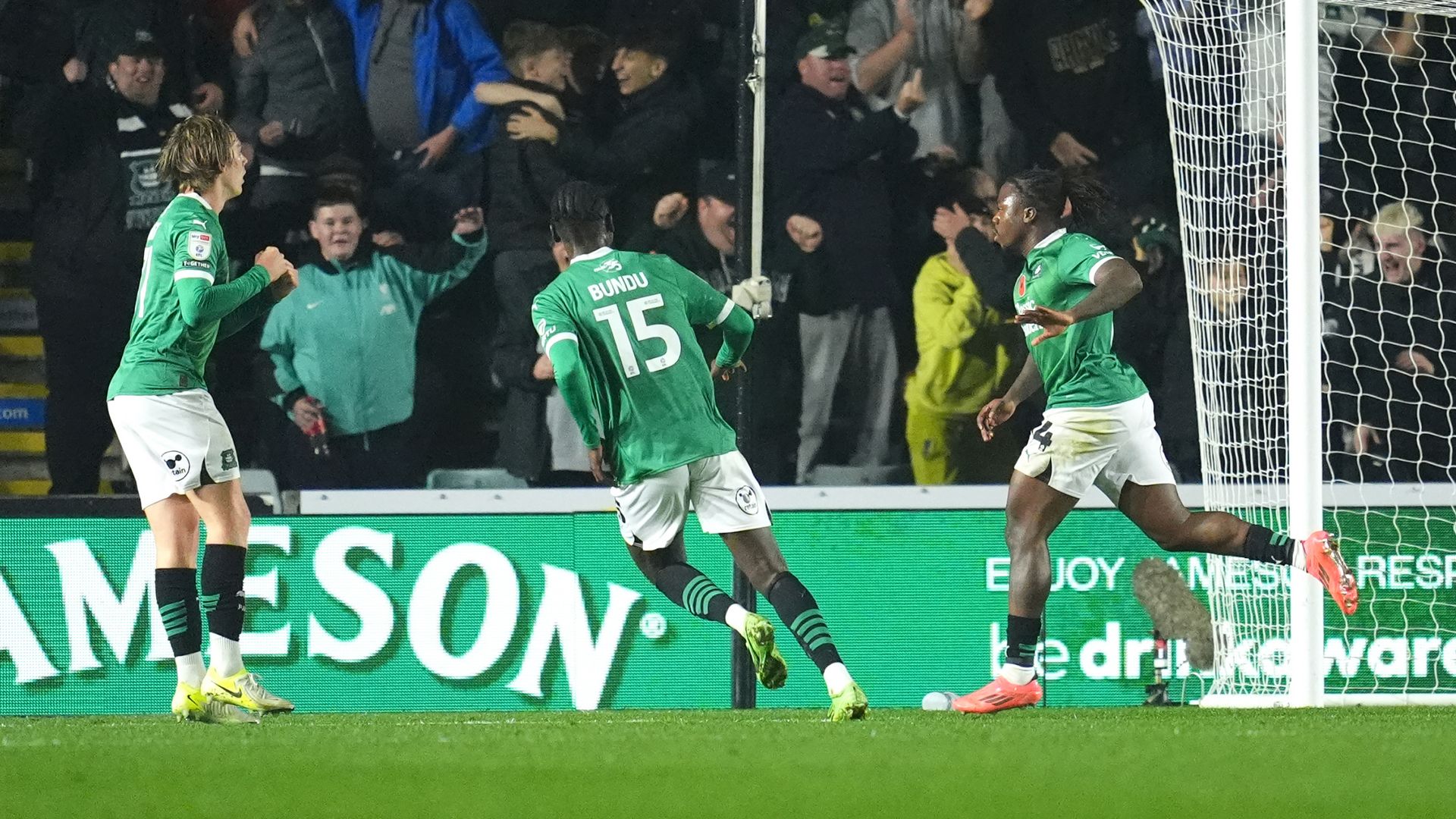 Plymouth strike late as Rooney's side end winless run against Pompey