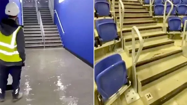Everton new stadium ‘flood’ explained after concerning viral video footage emerges
