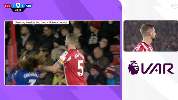 Premier League issue statement as Southampton star sent off for pulling Marc Cucurella’s hair