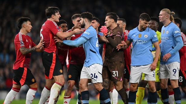 Man City vs Man Utd chaos as all 22 players clash after Kyle Walker ’embarrassment’