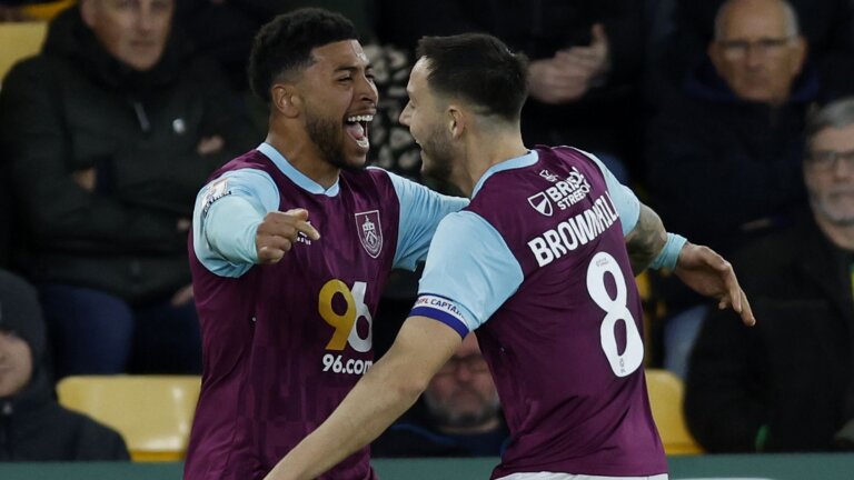 Burnley come from behind to beat Norwich