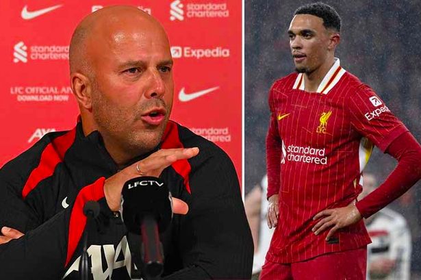 Arne Slot holds Trent Alexander-Arnold talks after Man Utd woe and points finger at Reds star