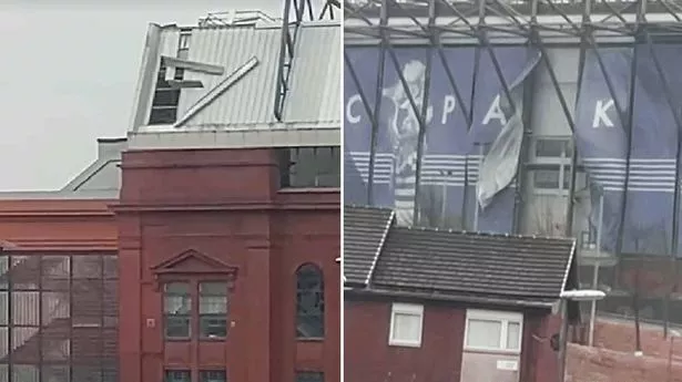 Storm Eowyn batters Celtic and Rangers stadiums as roof ripped off and match under threat