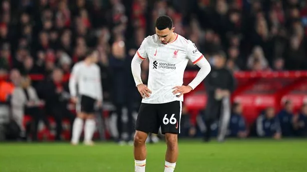 Jurgen Klopp can laugh but Trent Alexander-Arnold’s glaring Liverpool issue remains on show