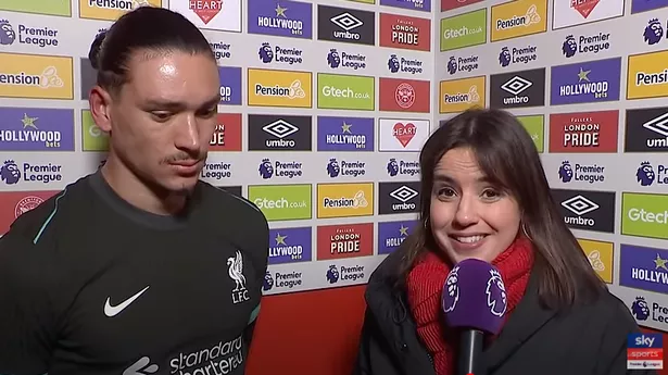 Sky Sports reporter hailed for brilliant interview with Liverpool hero Darwin Nunez