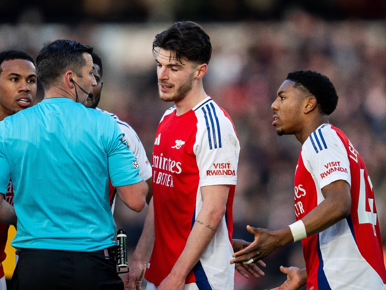 Arsenal games Myles Lewis-Skelly will miss as Mikel Arteta "absolutely fuming" with Wolves red card