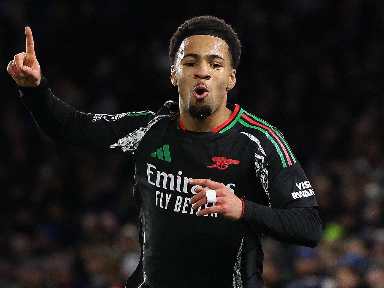 Ethan Nwaneri makes Arsenal history with opening goal in Brighton Premier League clash