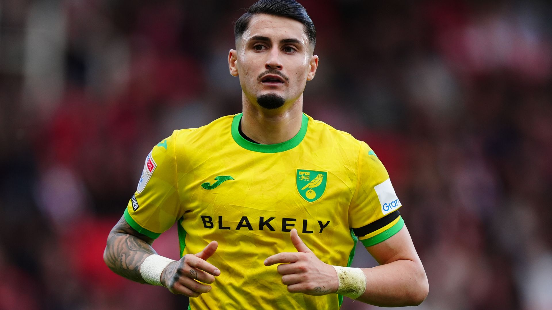 Norwich winger Sainz banned for six games after spitting incident