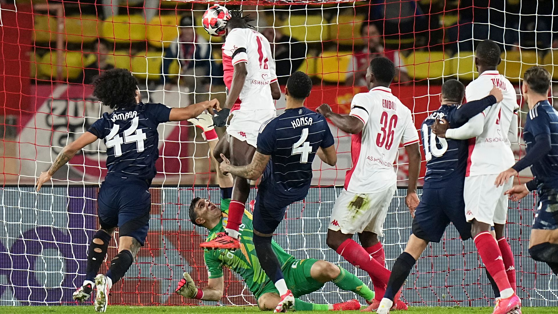 Monaco edge Villa to move level on points in Champions League