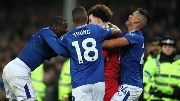 Curtis Jones’ ‘three-word message’ to Abdoulaye Doucoure as Liverpool and Everton brawled