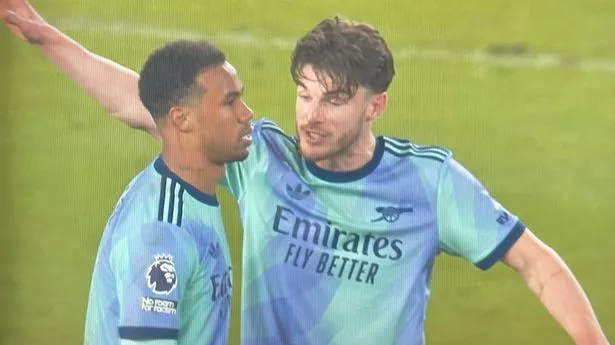 Declan Rice angrily confronts Gabriel after Arsenal see title hopes burn out at Forest