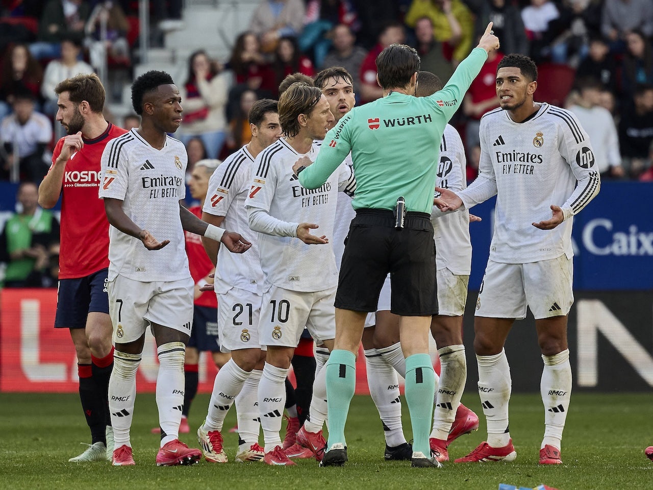 Osasuna 1-1 Real Madrid: Highlights, man of the match, stats as Jude Bellingham is given his marching orders in tense affair