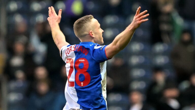 Managerless Blackburn beat Plymouth as Forshaw nets first goal in nine years