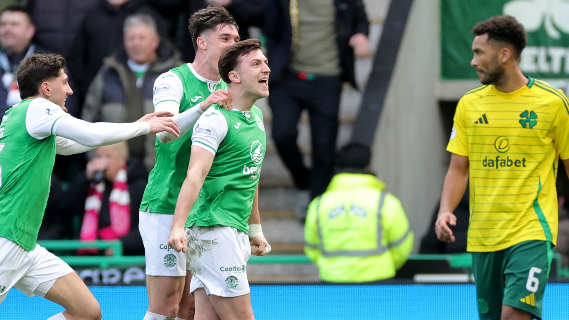 Campbell at the double as Hibs take advantage of Celtic's CL tiredness