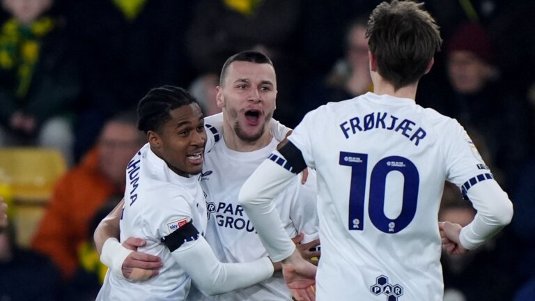 Preston edge win to halt Norwich’s play-off charge