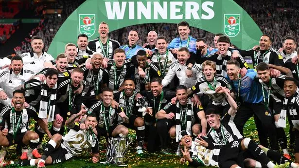 Inside Newcastle’s Carabao Cup celebrations as star drinks from trophy and Dan Burn dances
