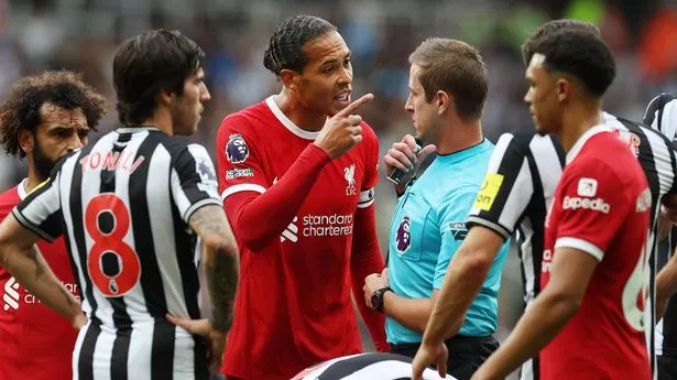 Carabao Cup final referee left Liverpool captain Virgil van Dijk fuming against Newcastle