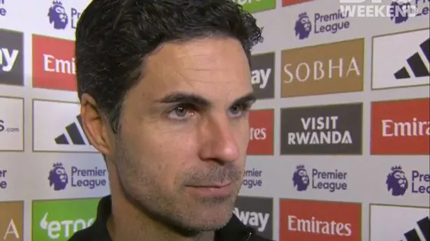 Arsenal boss Mikel Arteta sees the funny side after storming out of interview