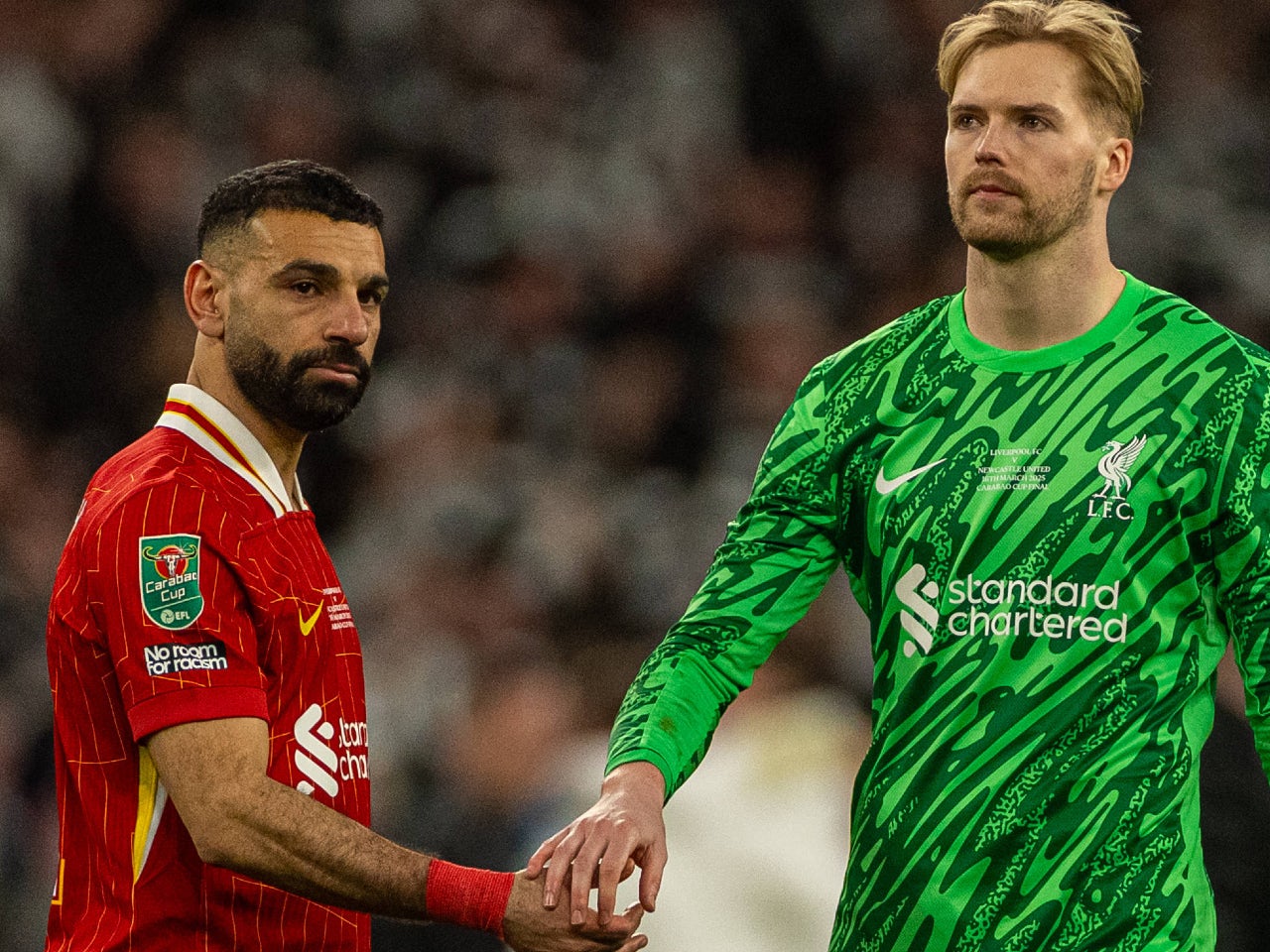 Mohamed Salah suffers unwanted Liverpool first in anonymous EFL Cup final display