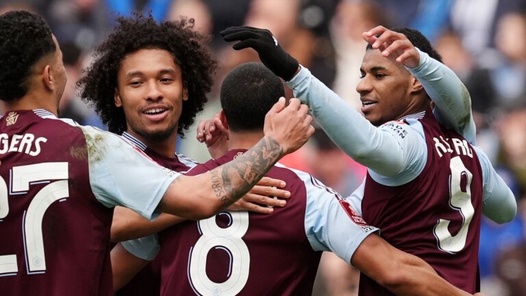 Rashford double sends Villa past Preston into FA Cup semi-final