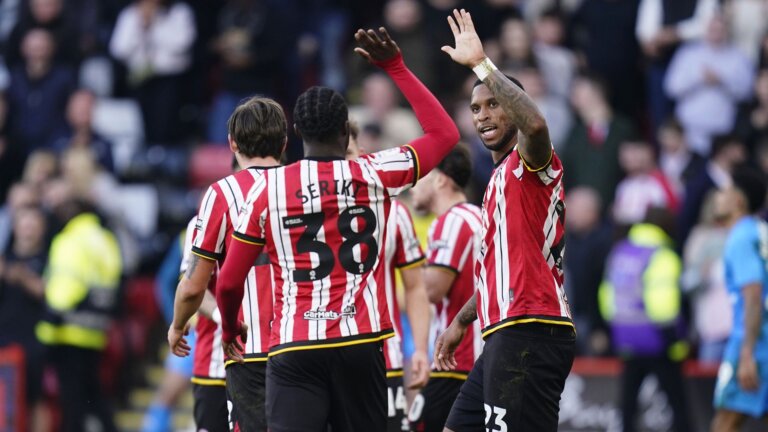 Sheff Utd move level with leaders Leeds after beating Preston