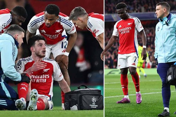 Declan Rice and Bukayo Saka injury updates after Arsenal duo forced off vs Real Madrid