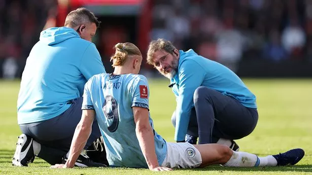 Man City issue bleak Erling Haaland injury update on ankle issue sustained at Bournemouth