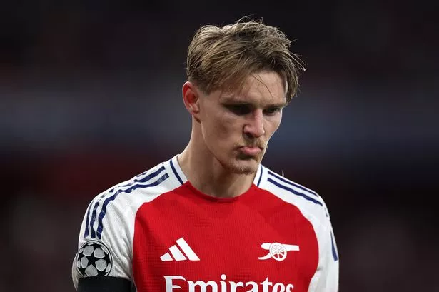 Arsenal fans lose patience with Martin Odegaard after performance in PSG defeat