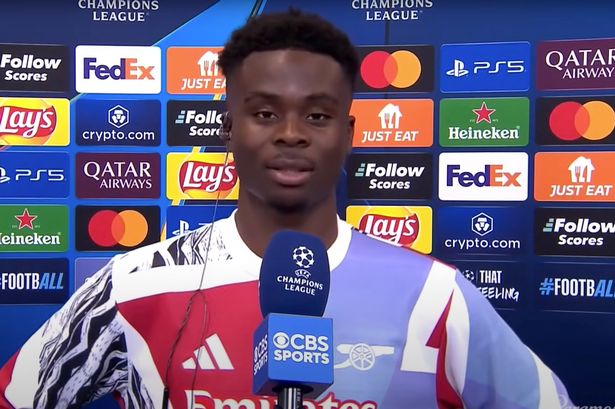 Bukayo Saka’s one-word message after Real Madrid bust-up and Arsenal heroics