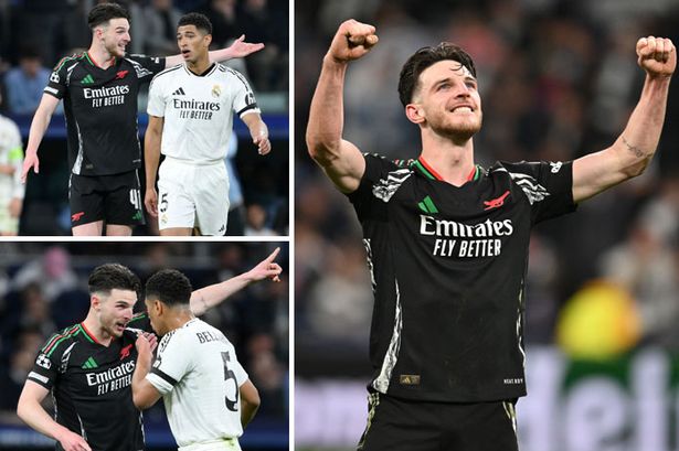 Declan Rice dominated Jude Bellingham and ended feisty battle with emphatic final word