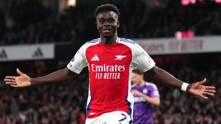 Saka scores on return but Gabriel injured as Arsenal beat Fulham