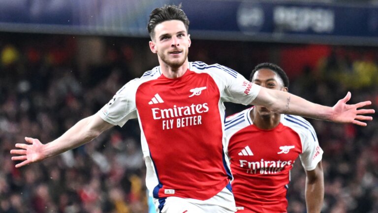 Rice’s brilliant free-kicks help Arsenal stun holders Real Madrid