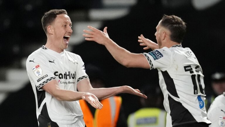 Derby sink Preston to move out of relegation zone