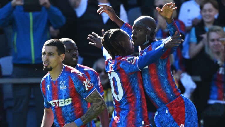 Three red cards as Palace complete league double over Brighton